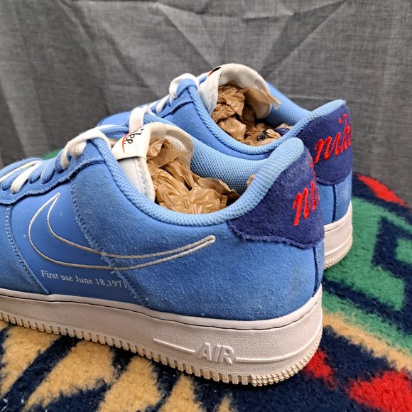 %Nike Air Force 1 ‘07 LV8 University Blue White Mens 12  A 23 - Picture 5 of 16